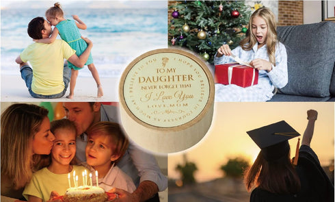 Noland Your are My Sunshine Music Box, Inspirational Gift for Daughter from Mom, Never Forget That I Love You...