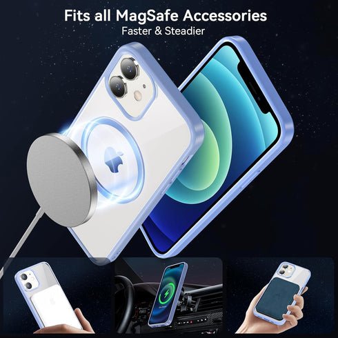 Fin2feel Magnetic for iPhone 12/iPhone 12 Pro Case with Screen Protector, Compatible with MagSafe, Protection Protective Phone Case Shockproof Cov...