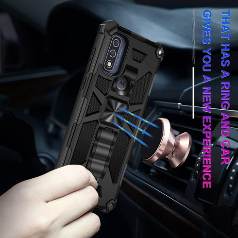 for Moto G Pure 2021 /Moto G Power 2022 Case, Military Grade, Drop Tested Cover, Built-in Kickstand Compatible with Magnetic Car Mount, Protective...