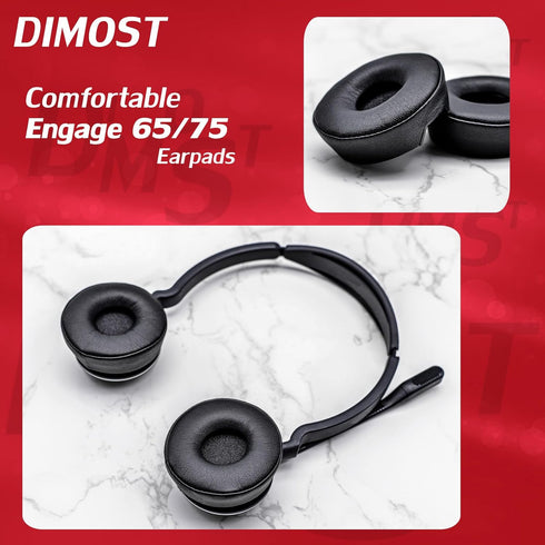 Engage 75 Replacement Ear Pads Ear Cushions Compatible with Engage 75 Headset - NOT FIT Engage 75 Convertible/Mono (Black)...