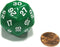Koplow Games Triantakohedron D30 30 Sided 33mm Jumbo RPG Gaming Dice - Green w White Number...