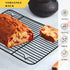 Cooling Baking Rack Set of 2, E-far 11.7” x 9” Non-stick Wire Racks for Oven Cooking Roasting Grilling Cookie Cake Bacon Meat Resting, Non-toxic &...