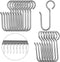 120 Pieces Curtain Track Hooks Metal Drapes Curtain Wire Hooks Stainless Steel Small S Hangers for Ceiling Track...