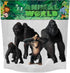 Gemini&Genius King Kong Toys, Safari Animal Toys Gorilla Family Figurines, Wildlife World Action Figure, Backyards Garden Flowerpot Room Decoratio...