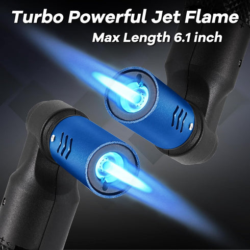 2 Pack Butane Torch Lighters Refillable Jet Flame Portable Butane Torch Mini Refillable Windproof Lighters for Camping Baking Culinary Soldering C...