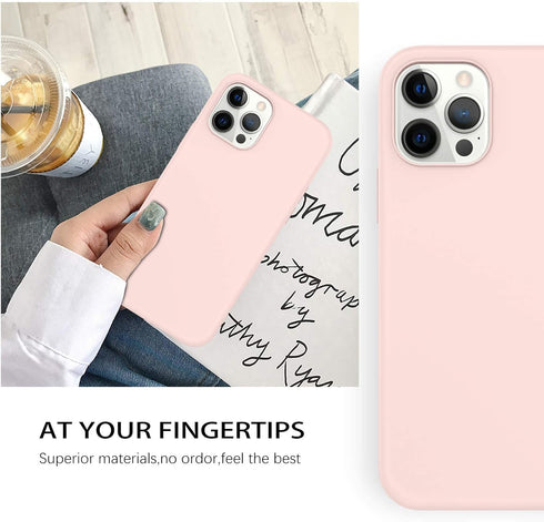 DUEDUE for iPhone 12 Pro Max Case 6.7", Liquid Silicone Soft Gel Rubber Slim Cover with Microfiber Cloth Lining Cushion Full Protective Phone Case...