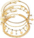 KISS WIFE Gold Anklets for Women, 14k Gold Plated Layered Cuban Figaro Link Chain Ankle Bracelets Set, Dainty Waterproof Summer Beach Foot Jewelry...
