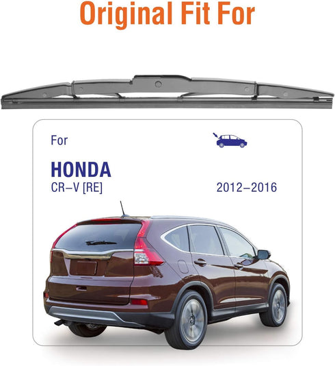 Genuine Rear Wiper Blades for Honda CRV 2012 2013 2014 2015 2016, 13"+13" (2 Pack) OEM 76730-T0A-003, Compatible for U/J-Hook...