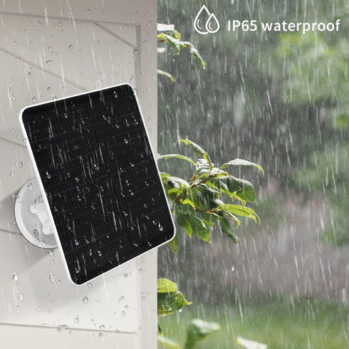 6W Solar Panel for Outdoor Security Camera,Compatible with Rechargeable Battery Powered Surveillance Camera, Micro USB Solar Panel for Wyze cam Ou...