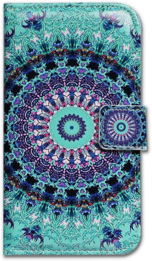 Case for iPhone SE 2022/SE 3rd Gen/SE 2020/7/8, Green Mandala Design Wallet Flip Leather Case with Credit Card Slot ID Card Holder Kickstand...