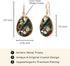 Boho Gold Teardrop - White, Turquoise, Purple, Abalone and Jupiter Shell Crystal Dangle Earrings for Women...
