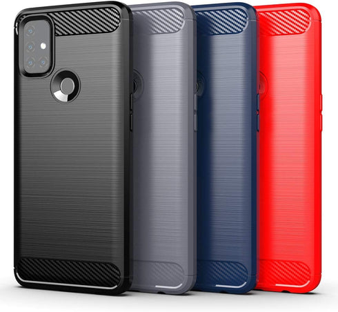 Osophter for Oneplus Nord N10 Case Shock-Absorption Flexible TPU Rubber Protective Cell Phone Cover for Oneplus Nord N10 5G(Red)...