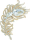 Zeepoffine 4.33" Rhinestone Crystal Peacock Feather Brooch Pin Pendant BZ5038 (Gold-Tone Clear)...