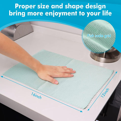 Easy Clean Streak Free Glass Cleaning Miracle Microfiber Cleaning Cloth for Kitchen,Counter,Window,Mirror Lint Free Dish Drying Cloths Glass Polis...