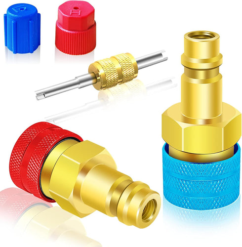 R1234yf to R134a Adapter, 1234yf to 134a Adapter Kit, R1234yf to R134a Conversion Adapters, High/Low Pressure Side R134a Adapter Convert to R1234y...