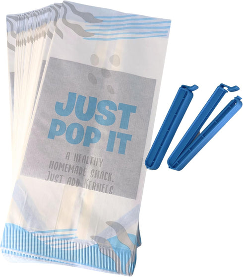 Disposable Microwave Popcorn Bags and Clip. Easy, healthy snack makers. Simply add Kernels. Easy, Healthy Snacks, in 2 minutes. 30 PACK...