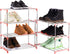 4-Tier Stackable Small Shoe Rack, Lightweight Shoe Shelf Storage Organizer for Entryway, Hallway and Closet (Pink)...