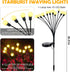 2 Pack Solar Garden Lights, 20LED Solar Powered Firefly Lights, Starburst Swaying Light Waterproof, Solar Garden Decorative Lights, Outdoor Yard P...
