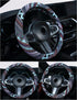 Ethnic Style Coarse Flax Cloth Automotive Steering Wheel Cover Anti Slip and Sweat Absorption Auto Car Wrap Cover (M, 14.5''-15'')...