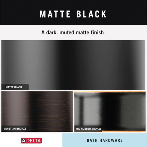 Delta ESA35-MB Esato Double Towel Hook Bath Hardware Accessory in Matte Black...