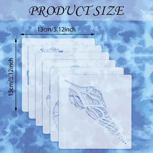 17 Pieces Sea Ocean Creatures Stencils Templates Set, Reusable Undersea Theme Drawing Stencils for DIY Crafts Scrabooking Painting on Wood (13 x 1...