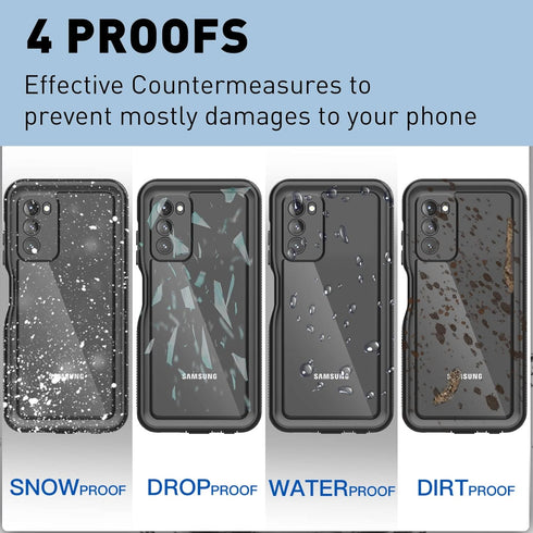 AICase Waterproof Case for Samsung Galaxy A03S 5G 2021 Snowproof, Dustproof and Shockproof, IP68 Certified Full Body Protection Fully Sealed Under...