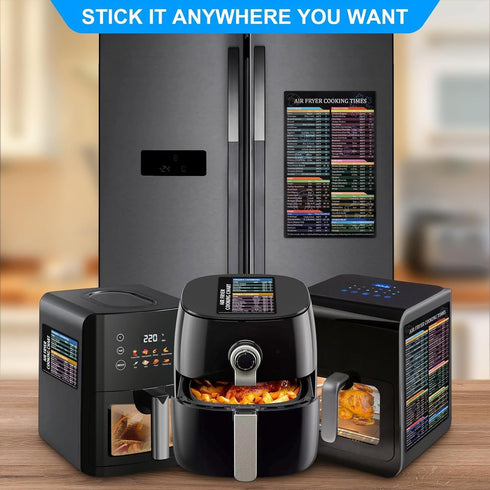 Air Fryer Cheat Sheet Magnetic Air Fryer Cooking Times Chart Magnet Cheat Sheet Set Air Fryer Accessories Cook Book Recipe Card Meat Temp Guide fo...