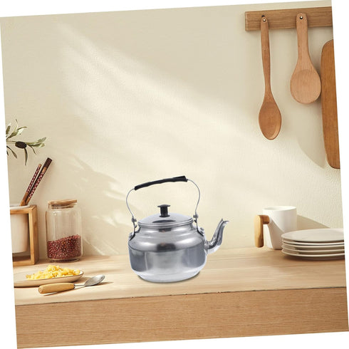 Metal Teapot Hot Tea Maker Outdoor Tea Kettle Stove Safe Teapot Tea Pot Wear-resistant Stovetop Kettle Camping Kettle Induction Heater Home Suppli...