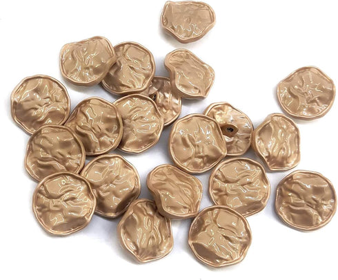 Golden Decorative Irregular Sewing Shank Buttons 20 Pcs - 18mm, 23/32"...