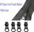Meikeer 12-Piece #5 Universal Zipper Slider Replacement Kit - Includes Sliders for Easy Repair of Metal, Plastic, and Nylon Coil Luggage, Bags, an...