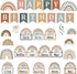 Modern Boho Classroom Birthday Bulletin Board Decorations Boho Nameplates Birthday Rainbow Cutout Decoration for Classroom Decors Wall Preschool C...