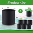 8 Pcs Plant Pots for Pond Plant Baskets Heavy Duty Fabric Pots Black Nonwoven Fabric Plant Pot Breathe Reusable Grow Pots for Pond, Garden, Aquati...