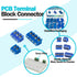 72PCS 5mm/0.2inch Pitch PCB Mount Screw Terminal Block Connector 2Pin 3Pin 4Pin Circuit Board Connectors PCB Wiring Terminals Blue...
