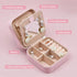 MODENGKONGJIAN Travel Jewelry Case for Women Fashion, Ring Necklace Earring Jewelry Holder Organizer Box, Small Portable Personalized Pink Jewelle...