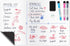 Magnetic Dry Erase White Board Sheet for Fridge (20x13"), Stain Resistant Technology w/ 3 Markers & Big Eraser w/Magnet, Refrigerator Whiteboard P...
