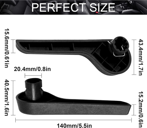Seat Recliner Handle LH Driver Side RH Passenger Side Front Ebony for 2007-2013 Chevy GMC Pickup Truck SUV (Black) Replaces?15232594 15232598 OE G...