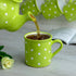 City to Cottage Handmade Lime Green and White Polka Dot Ceramic Extra Large 17.5oz/500ml | Hot Chocolate, Coffee, Tea Mug, Cup with Handle Unique ...