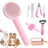 Pet Grooming Brush Kit 7pcs, Cat Brush with Release Button Comb Set for Shedding -Cat Brush&Nail Clippers File Set for Cat Dogs Long matted Haired...