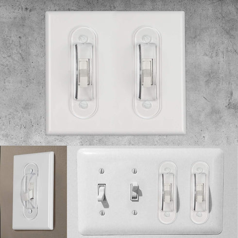 Wall Switch Guards Plate Covers Child Safety Security Home Decor (2 Pack), Clear - Keeps Light Switch ON Or Off Prevent Accidental Device Turn On ...