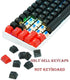 Fogruaden PBT Keycaps Red and Black Keycaps 60 Percent, OEM Profile Custom keycaps Set, Suitable for Cherry MX Switch Mechanical Keyboard...