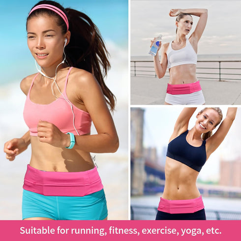 men's and women's running belt, suitable for hiking, exercise, cycling, fishing, reflective running waist pack, suitable for all mobile phones, wo...