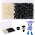 Vanblue Safety Eyes 260PCS 8mm Plastic Black Craft Eyes with Washers Teddy Bear Eyes for Amigurumi Stuffed Animals Crochet Toys Crafts Making Hall...
