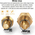 Aillsa 3/8" Garden Brass Mender End Repair Kit Hose Connector Male Female 0.47" Diameter Hose Connector The Brass Garden Hose Mender's...
