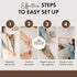 Magnetic Poster Hanger 24” Poster Frame with Strong Magnets, Complete Hanging Kit for Posters, Art, Maps, and More, Fits 24x17, 24x20, 24x36, Teak...