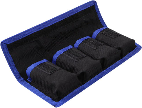 DSLR Camera Battery Holder/Pouch/Case/Bag (4 Pocket) for AA Battery, LP-E6 LP-E8 LP-E10 LP-E12 Battery, EN-EL14 EN-EL15 Battery, NP-FW50 NP-F550 N...
