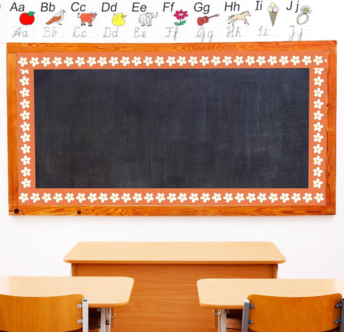 AnyDesign 82Ft Retro Boho Bulletin Board Borders Rainbow Sun Flower Trim Borders for School Classroom Office Decor...