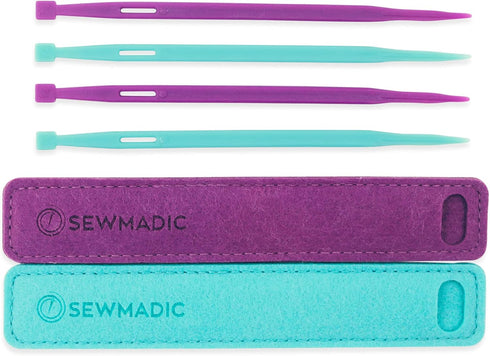 That Purple Thang (4 Pieces- 2xPurple, 2xGreen) Plus 2 Felt Storage Pouches - A Sewers Magic Wand for Sewing...