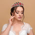 Baroque Royal Queen Crowns and Tiaras for Women,Crystal Rhinestone Costume Party Festival Wedding Tiaras Headbands (Red)...
