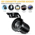 4 in 1 12V Outlet Charger Socket Panel, 36W Power Dual QC 3.0 USB Car Charger Outlet Socket, Cigarette Lighter Socket with LED Voltmeter Rocker To...