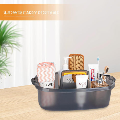 JiatuA Large Cleaning Supplies Caddy Portable Shower Caddy Basket Organizer with Handle Plastic Bucket Tool Storage for Bathroom, Bedroom, Kitchen...